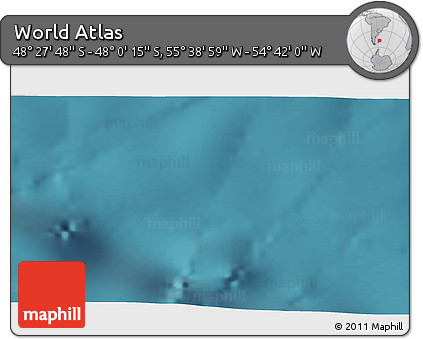 Satellite 3D Map of the Area around 48° 14' 2" S, 55° 10' 29" W