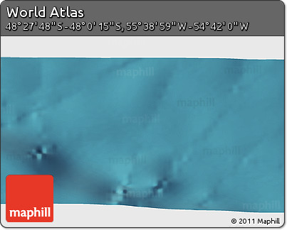 Satellite 3D Map of the Area around 48° 14' 2" S, 55° 10' 29" W