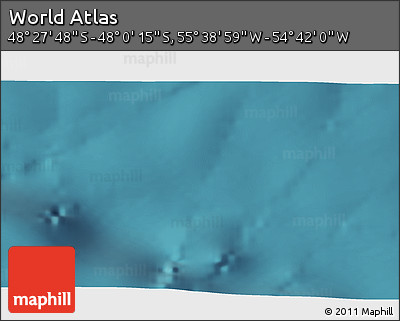 Satellite 3D Map of the Area around 48° 14' 2" S, 55° 10' 29" W