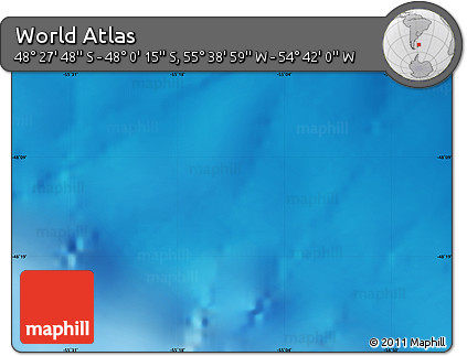 Physical Map of the Area around 48° 14' 2" S, 55° 10' 29" W
