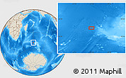 Shaded Relief Location Map of the area around 48° 14' 2" S, 60° 25' 29" E