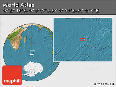 Satellite Location Map of the Area around 48° 14' 2" S, 61° 16' 29" E