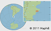 Savanna Style Location Map of the area around 48° 14' 2" S, 67° 4' 29" W