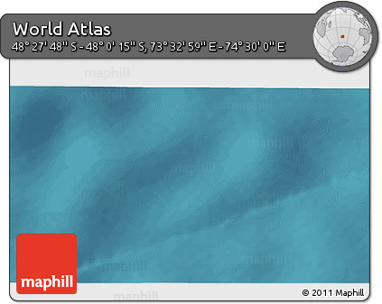 Satellite 3D Map of the Area around 48° 14' 2" S, 74° 1' 30" E