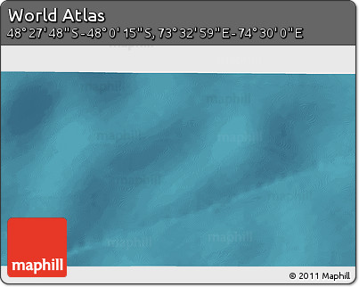 Satellite 3D Map of the Area around 48° 14' 2" S, 74° 1' 30" E