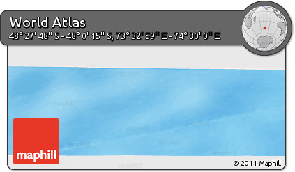 Physical Panoramic Map of the Area around 48° 14' 2" S, 74° 1' 30" E