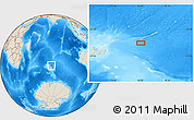 Shaded Relief Location Map of the area around 48° 14' 2" S, 74° 52' 30" E