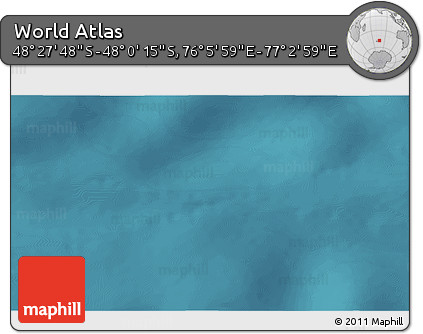 Satellite 3D Map of the Area around 48° 14' 2" S, 76° 34' 29" E