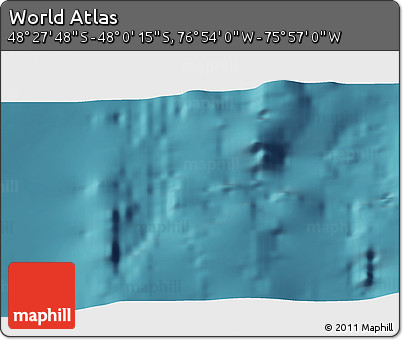 Satellite 3D Map of the Area around 48° 14' 2" S, 76° 25' 30" W
