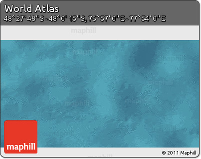 Satellite 3D Map of the Area around 48° 14' 2" S, 77° 25' 30" E
