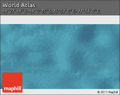 Satellite 3D Map of the Area around 48° 14' 2" S, 77° 25' 30" E
