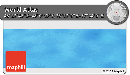 Physical Panoramic Map of the Area around 48° 14' 2" S, 77° 25' 30" E