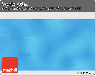 Physical 3D Map of the Area around 48° 14' 2" S, 78° 16' 30" E