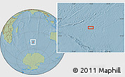 Savanna Style Location Map of the area around 48° 14' 2" S, 78° 16' 30" E, hill shading