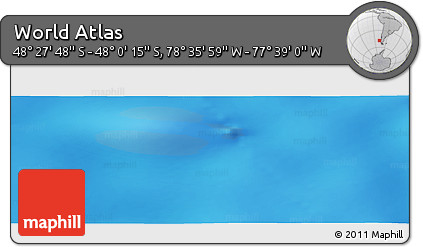 Physical Panoramic Map of the Area around 48° 14' 2" S, 78° 7' 30" W