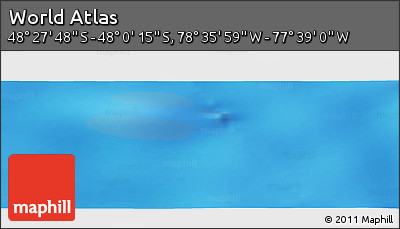 Physical Panoramic Map of the Area around 48° 14' 2" S, 78° 7' 30" W