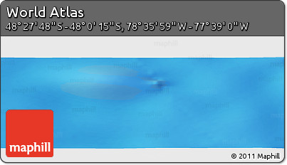 Physical Panoramic Map of the Area around 48° 14' 2" S, 78° 7' 30" W