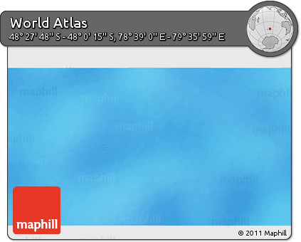 Physical 3D Map of the Area around 48° 14' 2" S, 79° 7' 30" E