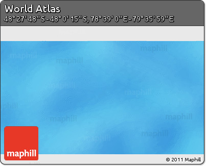 Physical 3D Map of the Area around 48° 14' 2" S, 79° 7' 30" E
