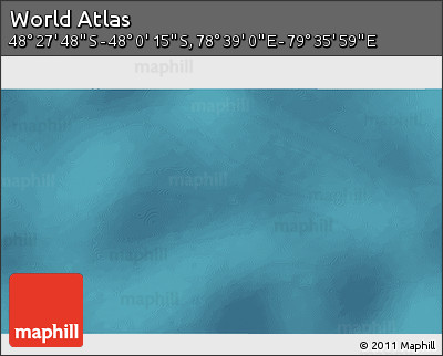 Satellite 3D Map of the Area around 48° 14' 2" S, 79° 7' 30" E