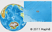 Physical Location Map of the area around 48° 14' 2" S, 79° 7' 30" E
