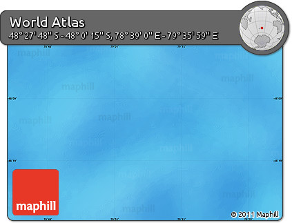 Physical Map of the Area around 48° 14' 2" S, 79° 7' 30" E