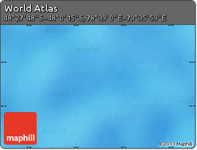Physical Map of the Area around 48° 14' 2" S, 79° 7' 30" E