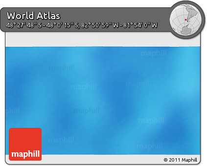 Physical 3D Map of the Area around 48° 14' 2" S, 82° 22' 30" W