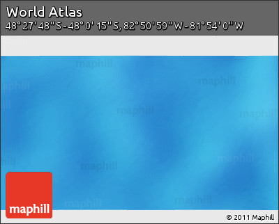 Physical 3D Map of the Area around 48° 14' 2" S, 82° 22' 30" W