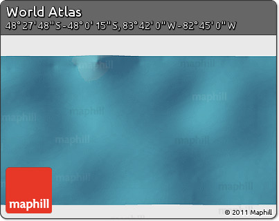 Satellite 3D Map of the Area around 48° 14' 2" S, 83° 13' 29" W