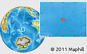 Physical Location Map of the area around 48° 14' 2" S, 85° 4' 29" E