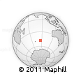 Outline Map of the Area around 48° 14' 2" S, 85° 55' 30" E, rectangular outline