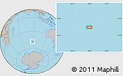 Gray Location Map of the area around 48° 14' 2" S, 86° 46' 30" E
