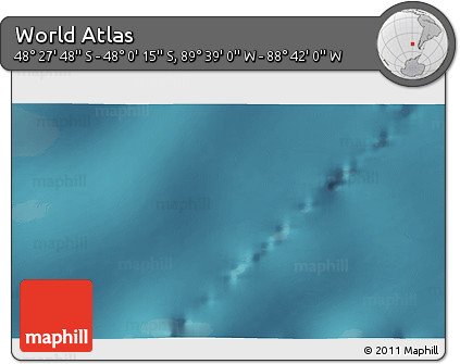 Satellite 3D Map of the Area around 48° 14' 2" S, 89° 10' 30" W