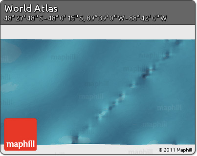 Satellite 3D Map of the Area around 48° 14' 2" S, 89° 10' 30" W
