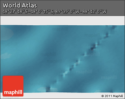 Satellite 3D Map of the Area around 48° 14' 2" S, 89° 10' 30" W