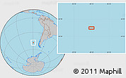 Gray Location Map of the area around 48° 14' 2" S, 89° 10' 30" W