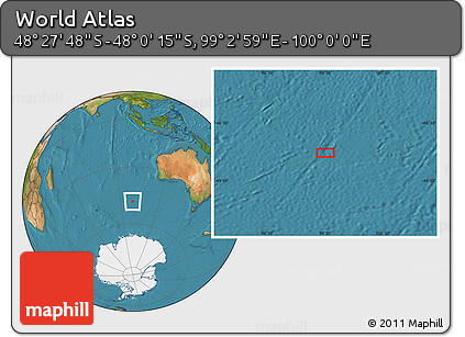 Satellite Location Map of the Area around 48° 14' 2" S, 99° 31' 30" E