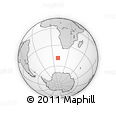 Outline Map of the Area around 48° 38' 36" S, 10° 16' 30" E, rectangular outline