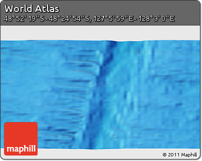 Physical 3D Map of the Area around 48° 38' 36" S, 127° 34' 30" E
