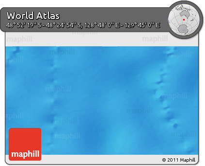 Physical 3D Map of the Area around 48° 38' 36" S, 129° 16' 30" E