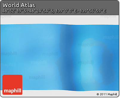 Physical 3D Map of the Area around 48° 38' 36" S, 139° 28' 29" E