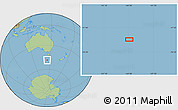 Savanna Style Location Map of the area around 48° 38' 36" S, 144° 34' 29" E
