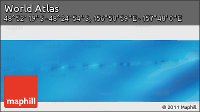 Physical Panoramic Map of the Area around 48° 38' 36" S, 157° 19' 29" E