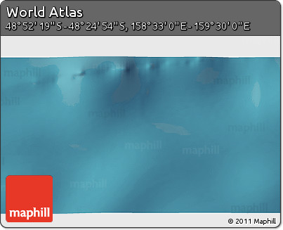 Satellite 3D Map of the Area around 48° 38' 36" S, 159° 1' 30" E