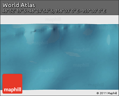 Satellite 3D Map of the Area around 48° 38' 36" S, 159° 1' 30" E