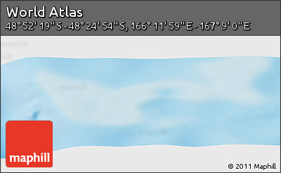 Physical Panoramic Map of the Area around 48° 38' 36" S, 166° 40' 30" E