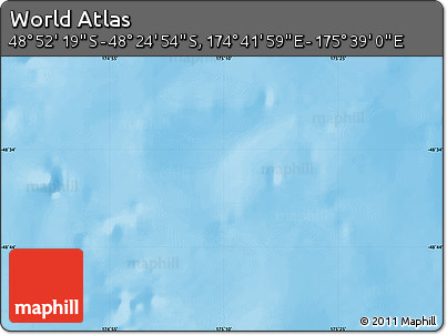 Physical Map of the Area around 48° 38' 36" S, 175° 10' 30" E