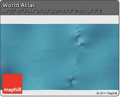 Satellite 3D Map of the Area around 48° 38' 36" S, 21° 19' 30" E
