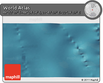 Satellite 3D Map of the Area around 48° 38' 36" S, 22° 10' 29" E
